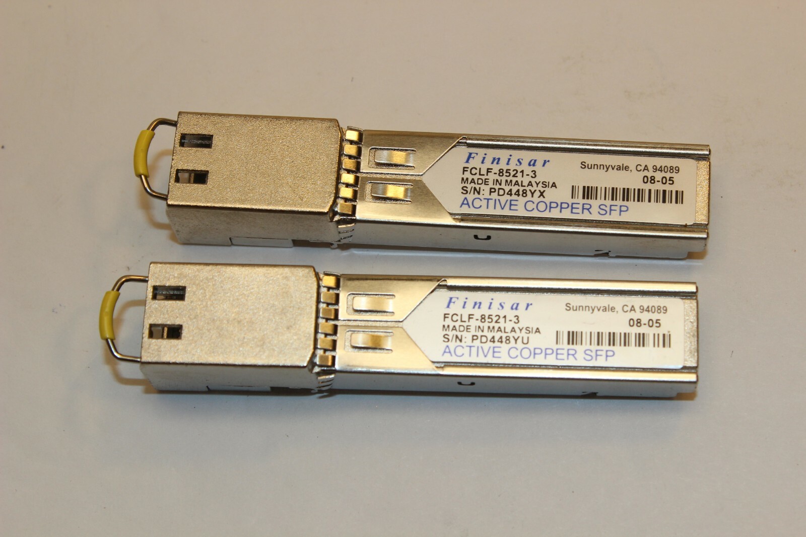 2x Finisar FCLF-8521-3 1000Base-T RJ45 copper SFP transceiver +450pc WRT (lot 2)