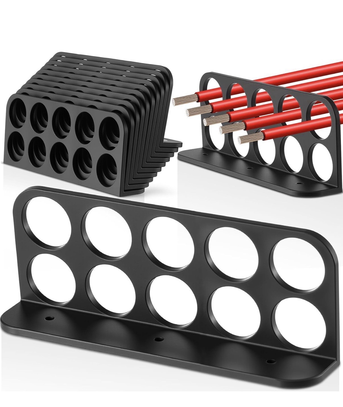 DoubleFill 30 Pack Cable Chase Wire Brackets 10-Hole Electrical Cable Holder New