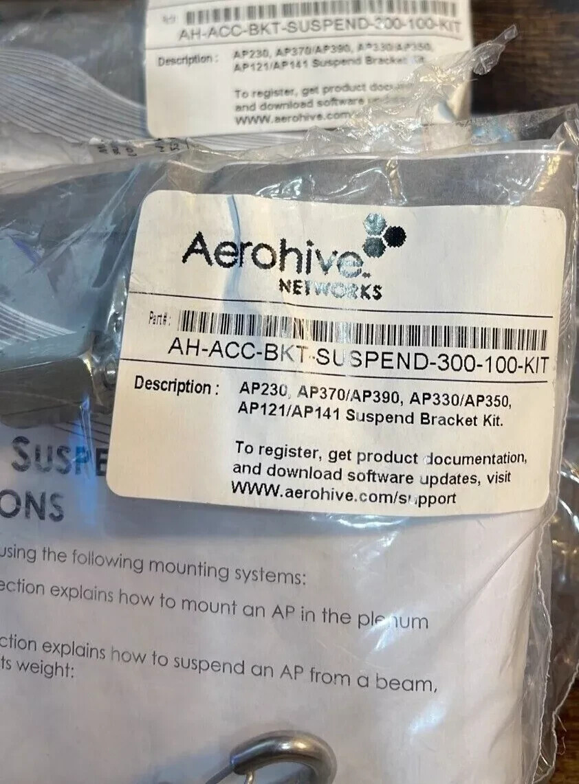 Aerohive Network Device Suspended Bracket Mounting Kit AH-ACC-BKT 300-100-KIT