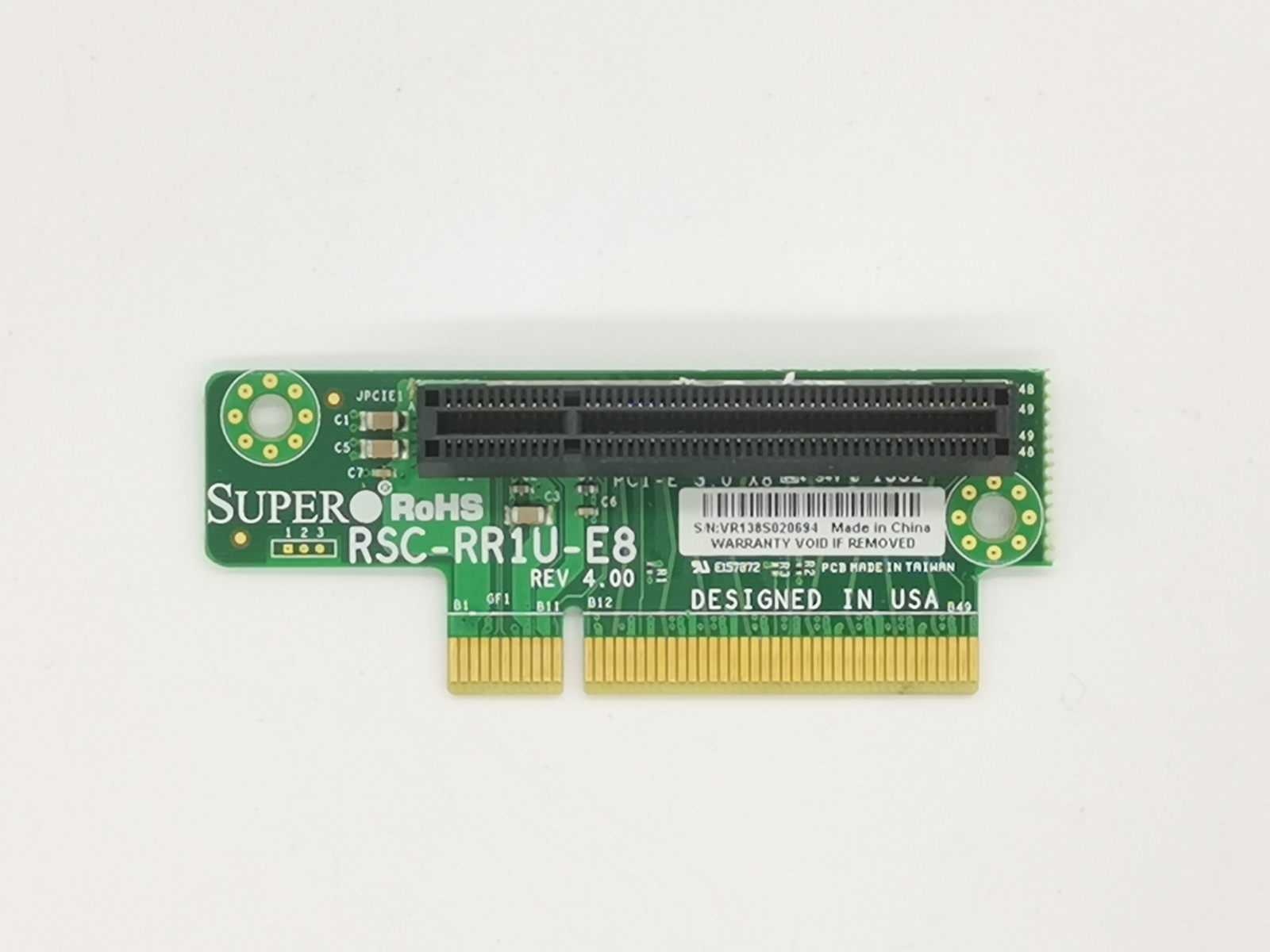 For Supermicro RSC-RR1U-E8 1U PCI-E x8 Riser Card Board-