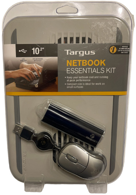 Targus Netbook Essentials Kit w/Chill Mat, USB Hub/Mouse