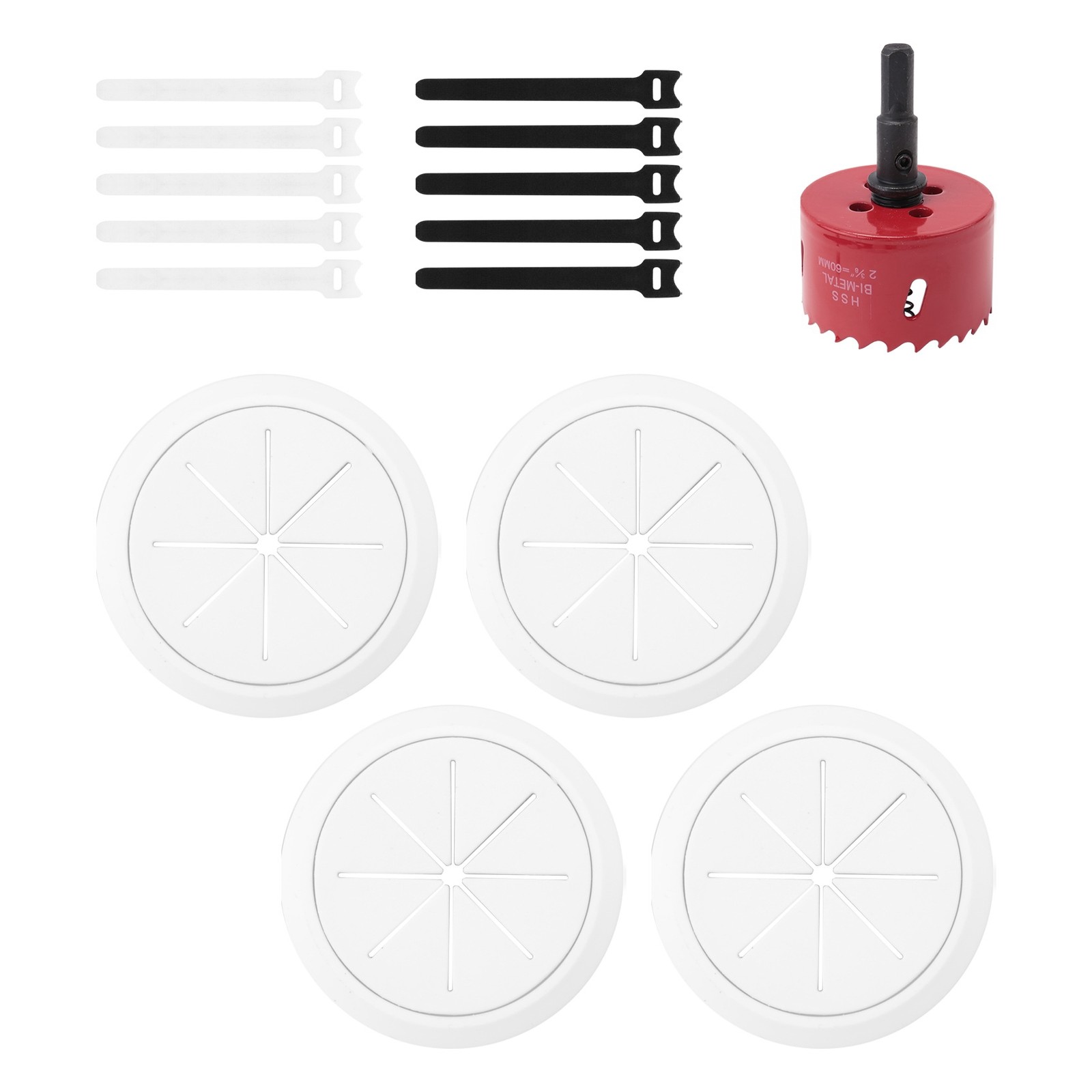 4 Pack Wire Concealer for Wall Mounted , 2-3/8 Inch (60Mm Hole)  Wall Wire6558