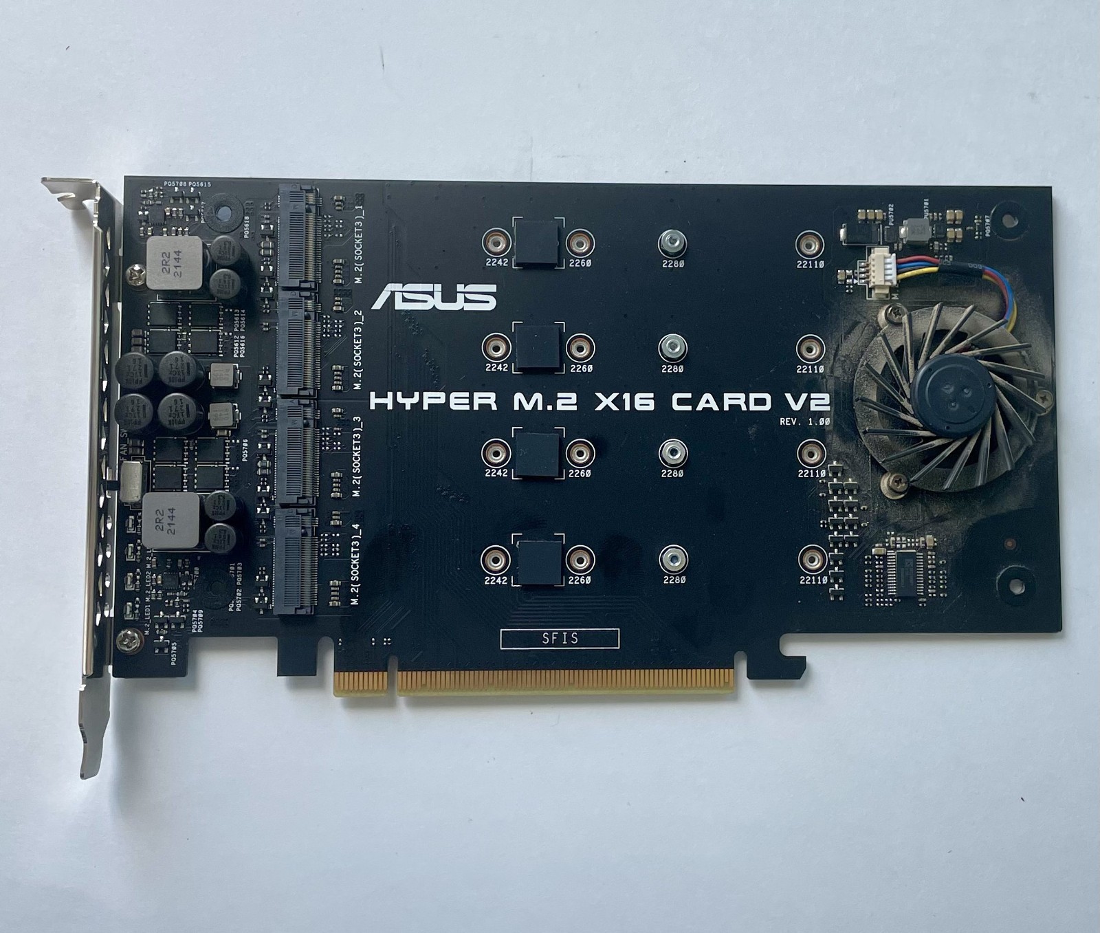 ASUS Hyper M.2 X16 PCIe 3.0 X4 Expansion Card V2 for Intel VROC and AMD Ryzen