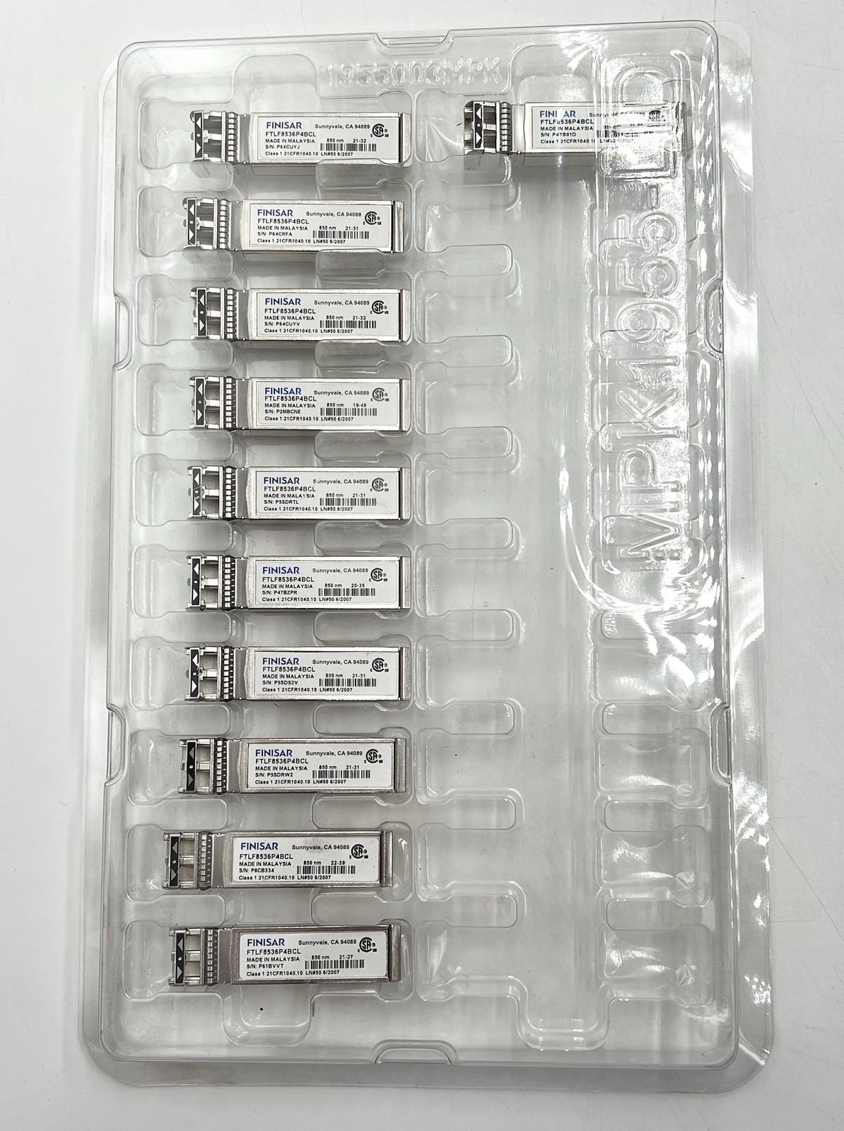 *Lot of 11* Finisar FTLF8536P4BCL Transceiver Modules