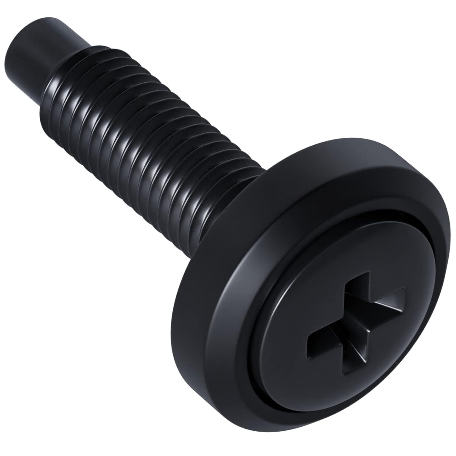 Server Rack Screws 50 Pack - 10/32 Steel Screws with Attached Nylon Washers &...