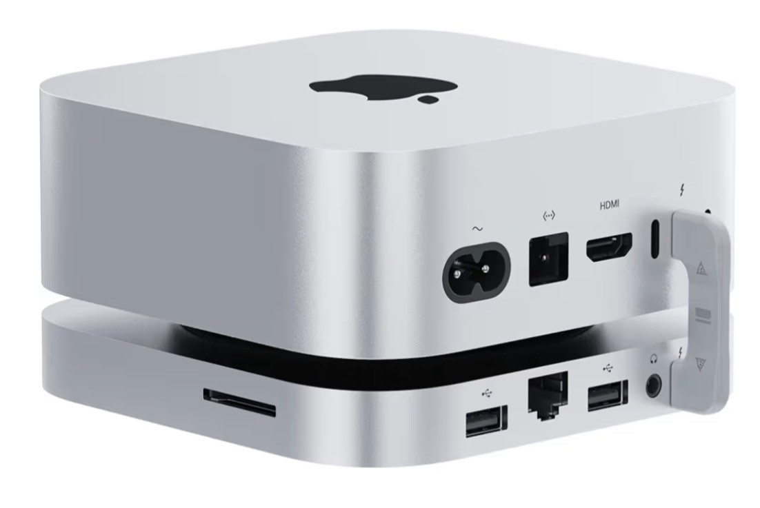 Mate Mini-A for Mac mini M4 Dock, 80Gbps Aluminum Alloy Stand with Dual M.2 PCle