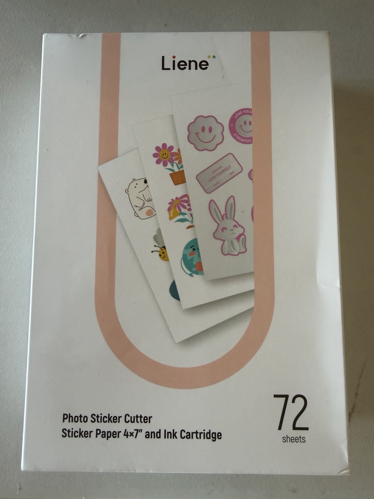 Liene - PixCut Photo Sticker Cutter Sticker Paper 4×7" and Ink Cartridge (72 ...