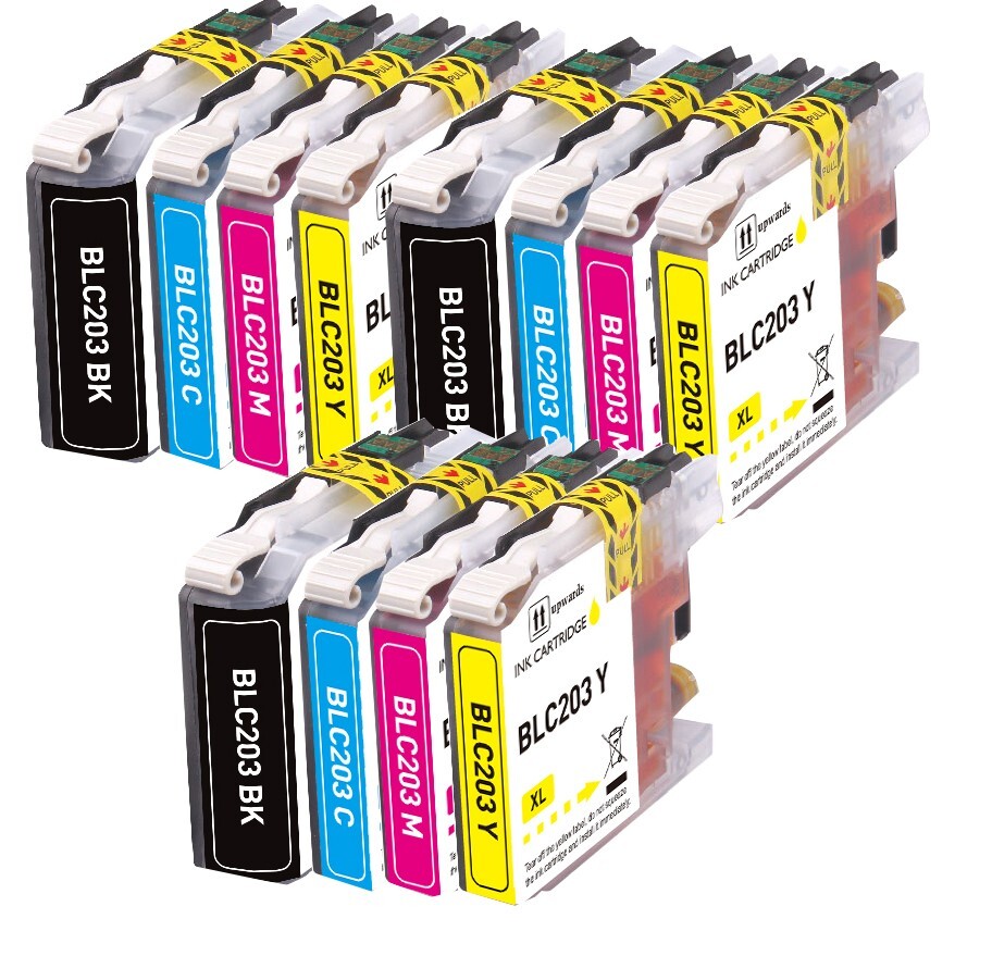 12PK XL Replacement Ink Set fits Brother LC203 MFC-J5620DW MFC-J480DW MFC-J485DW