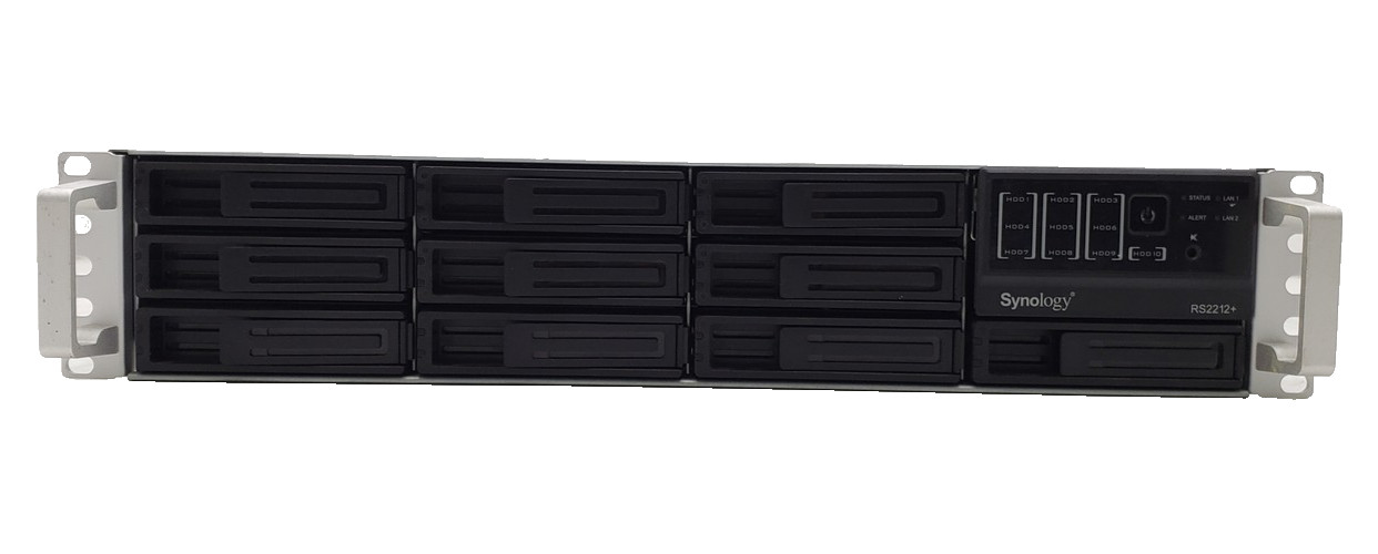 Synology RackStation RS2212+ 10-Bay 2U NAS Server 2GB DDR3 No HDD