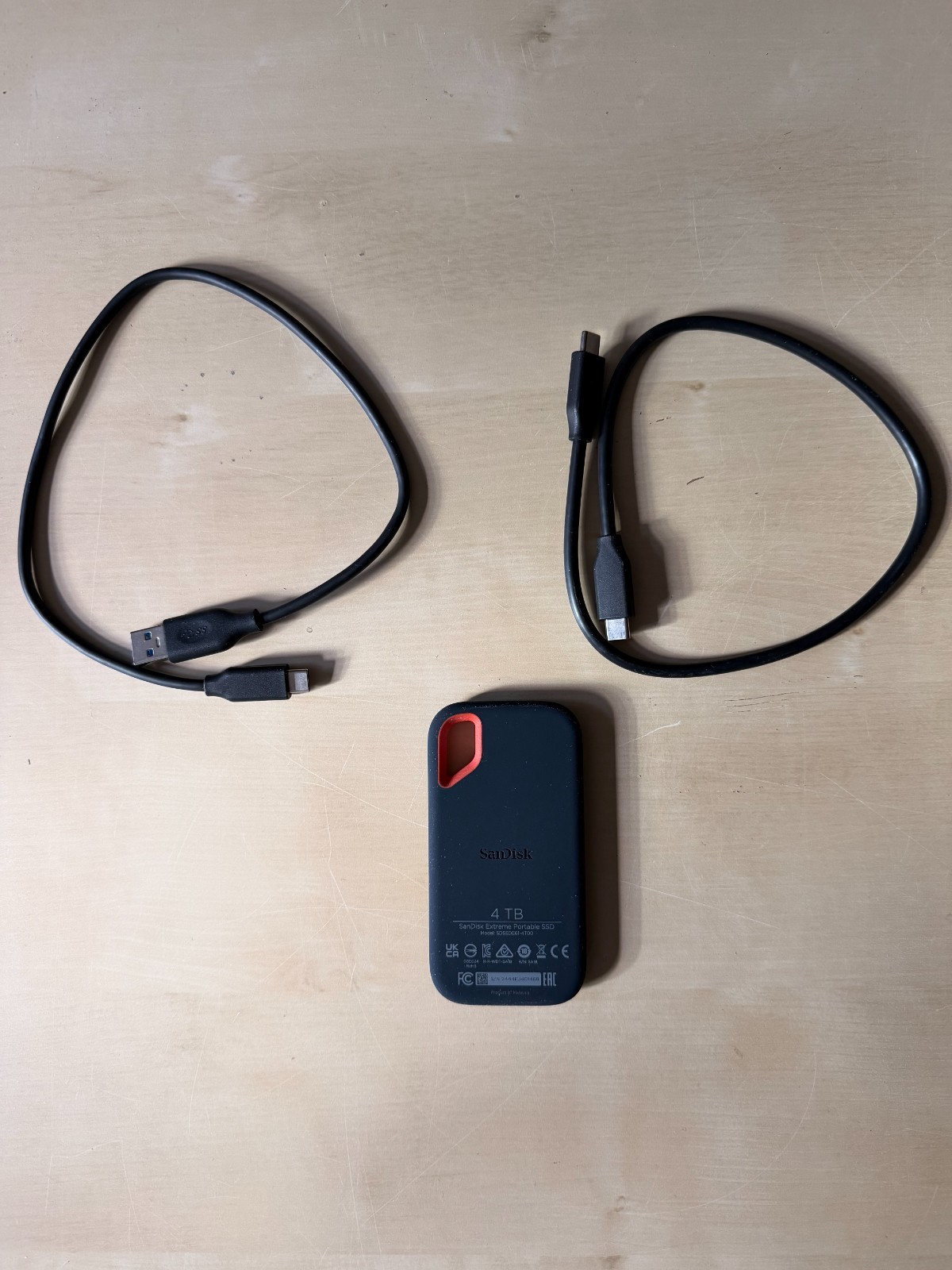 SanDisk Extreme V2 4TB USB-C Portable External SSD - Black - Used