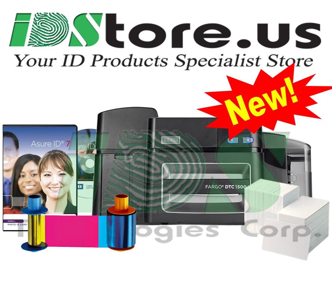 FARGO DTC1500 Single Side Photo ID Card Printer System