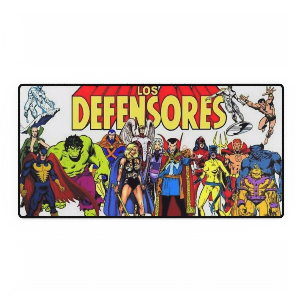 Marvel Comics Los Defensores Logo And Team Mouse Pad Desk Mats