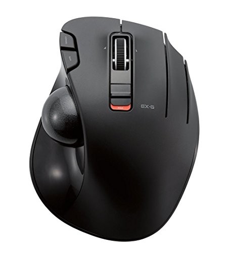 Elecom M-XT3DRBK Wireless Trackball Mouse 6-Button Smooth Tracking Function