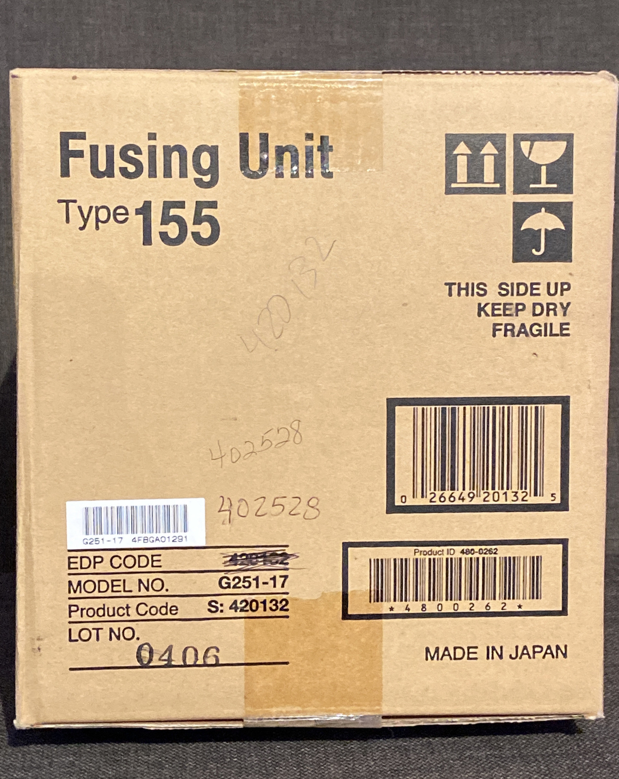 Genuine Ricoh 420132 402528 Type 155 Fusing Unit New