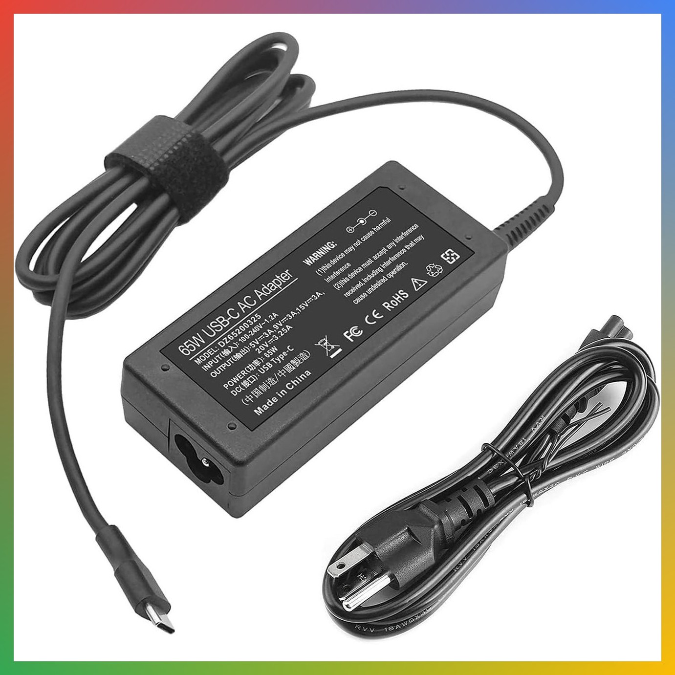 65W 45W USB C Laptop Power Replacement Adapter Charger for Lenovo Chromebook/Yog