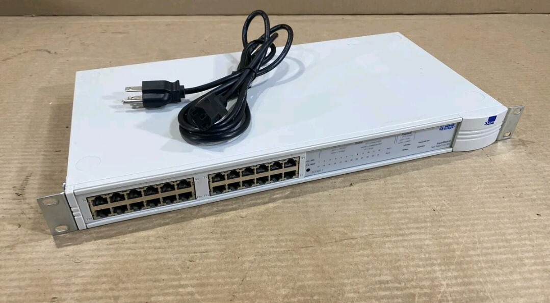 3Com Super Stack II 3C16611 Dual Speed Hub 500 With Power Cord