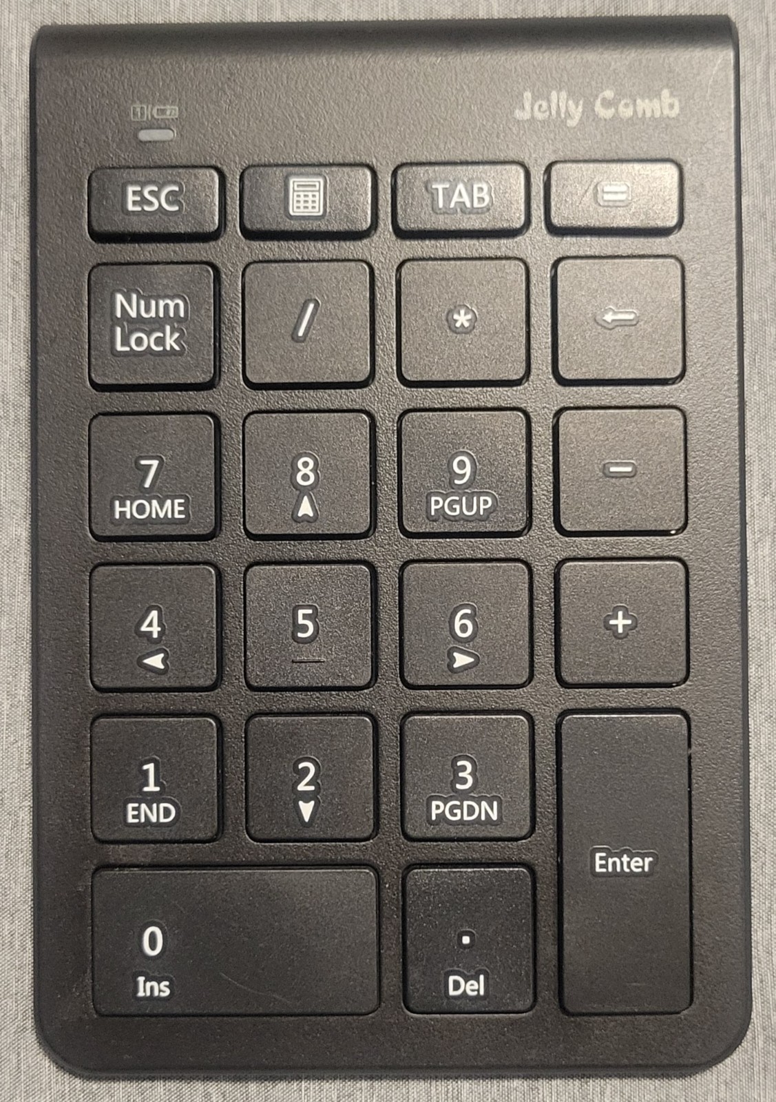 Jelly Comb Portable Mini Wireless Number Pad 22-Key USB 2.4GHz Keypad, Black