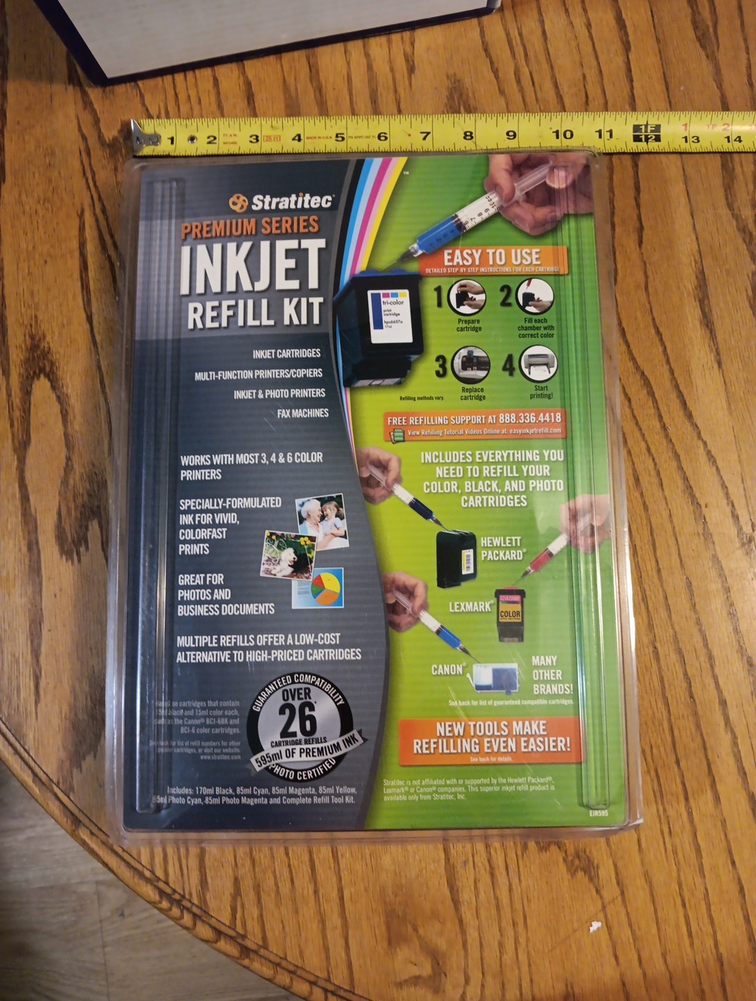 NOS Sealed Stratitec Premium Series Inkjet Refill Kit   EIR595 EASY to Use