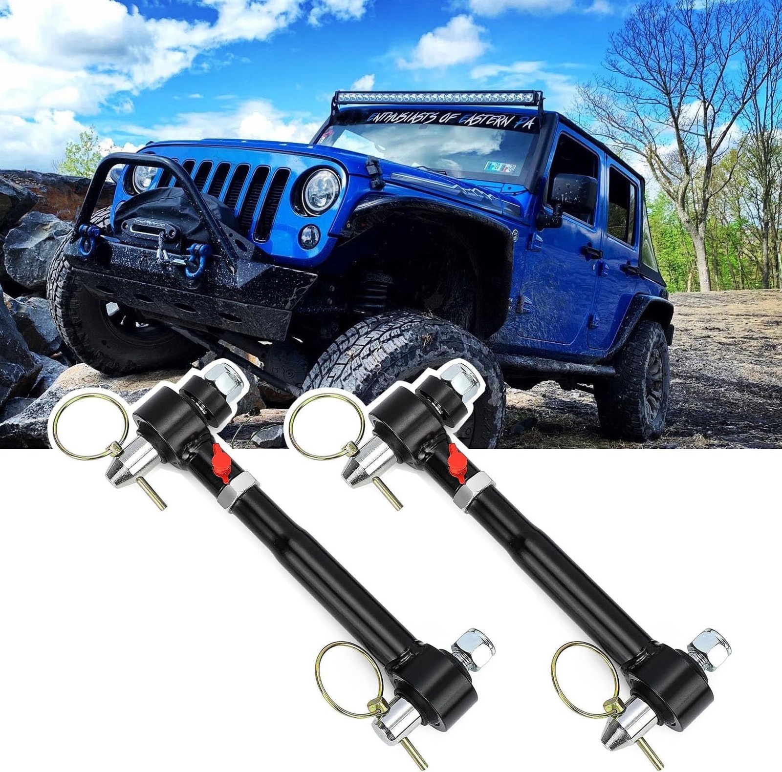 Adjustable Front Sway Bar Quicker Disconnect End Links for Jeep Wrangler JK J...