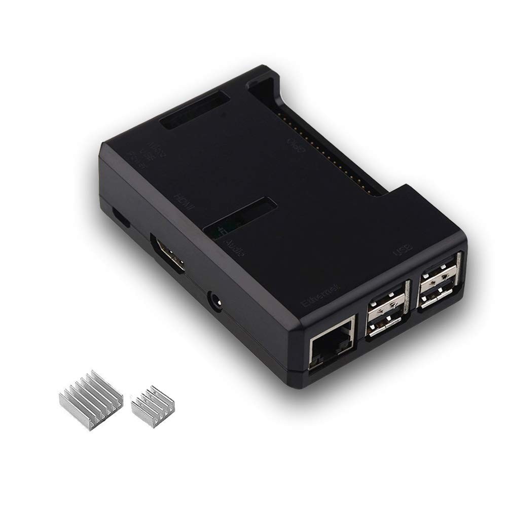 iUniker Raspberry Pi 3 Case, 3 Model B+ Transparent Case Black