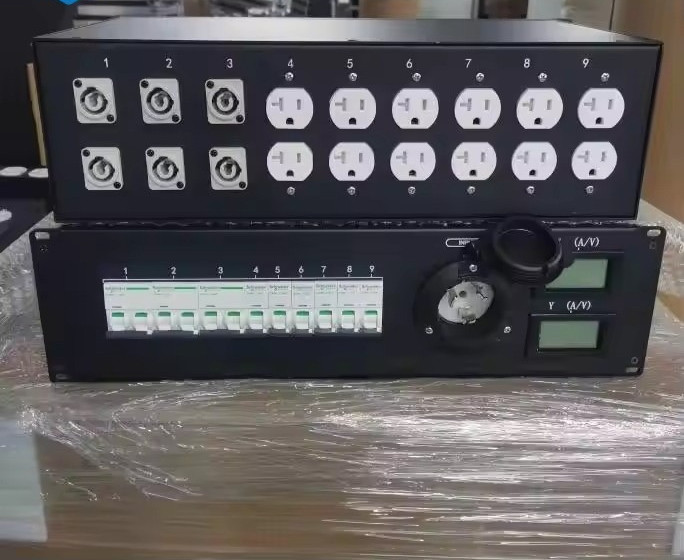 50amp 3RU Rack Mount 110V 220V Out Powercon Power Box