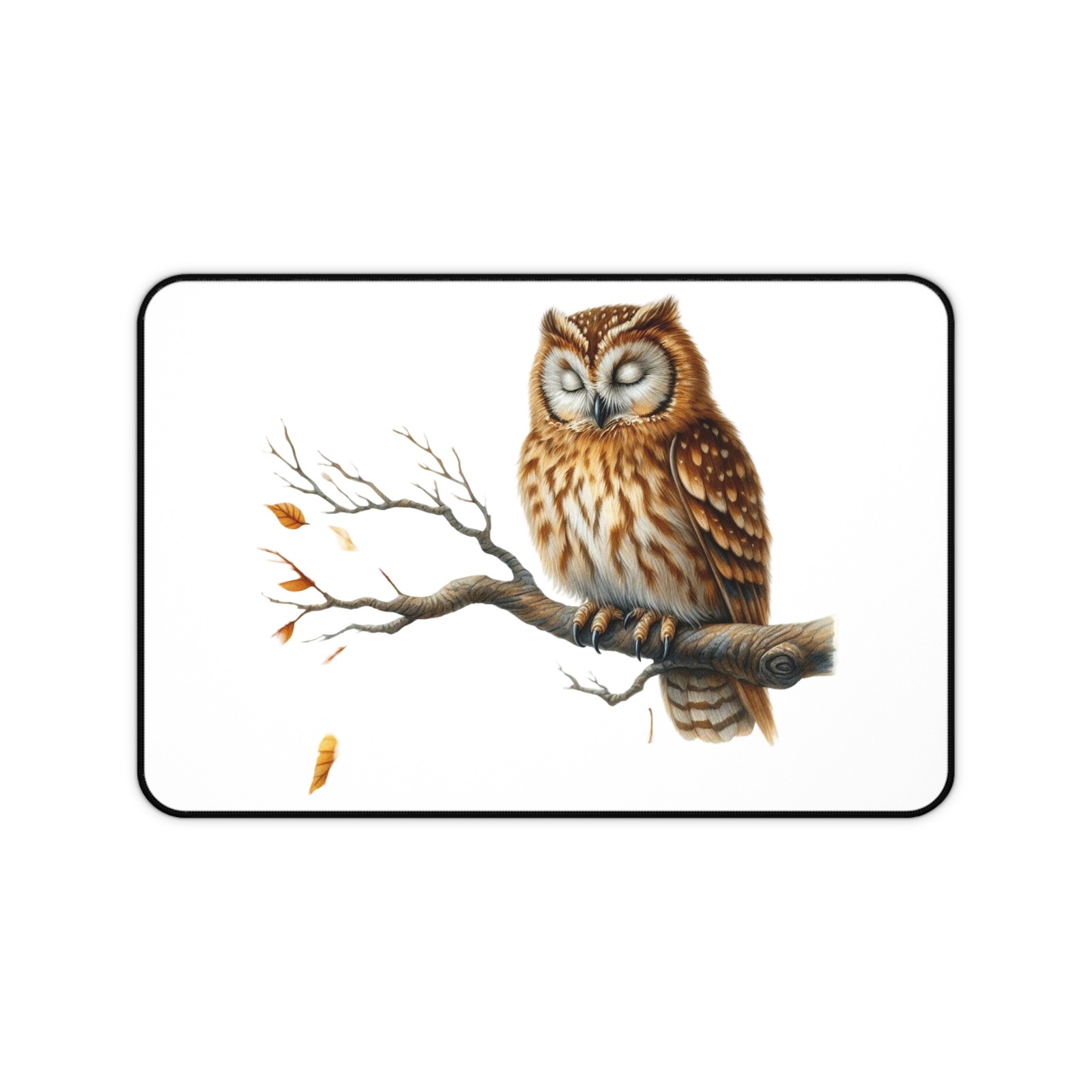 Owl Lover Desk Mat AOP Cute Fall Owl Bird Halloween Table Pad