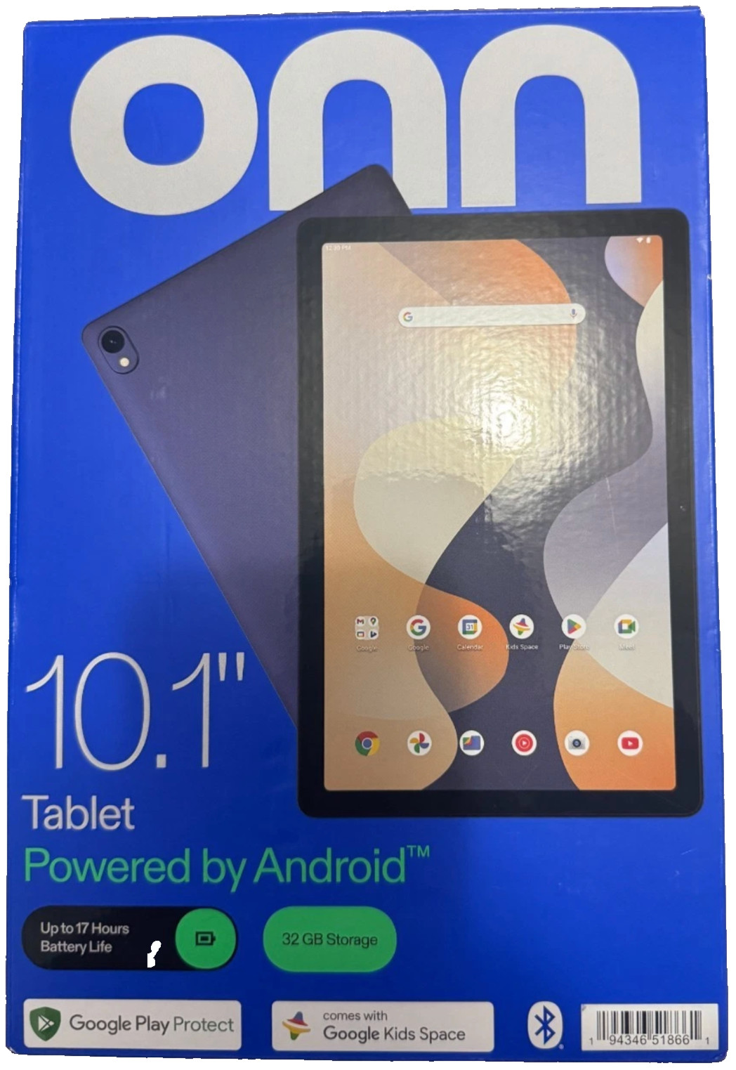 New onn. 10.1" Surf Tablet 32GB 3GB RAM [2024 Model] Android 14 - Indigo Blue