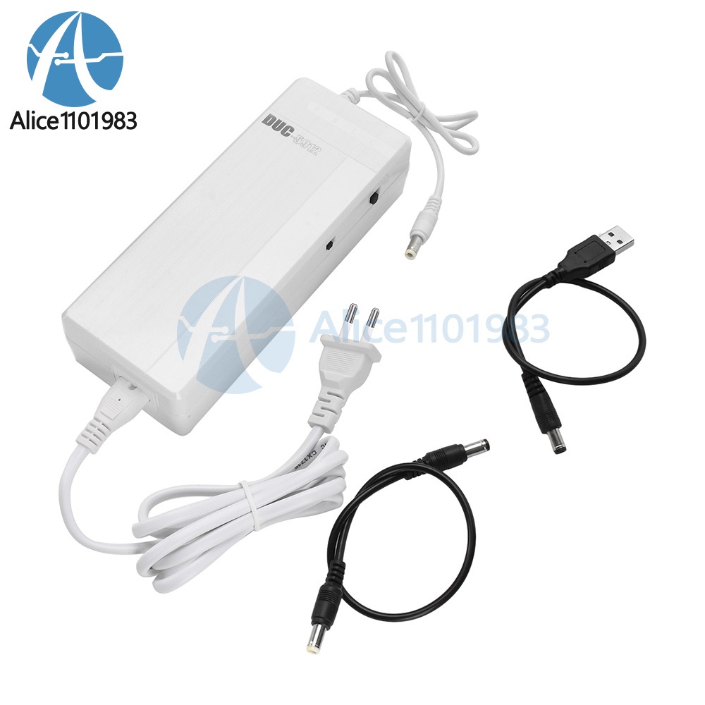 AC 100-220V to DC 5V9V12V Emergency UPS Uninterruptible Power Supply 30W 7500mAh