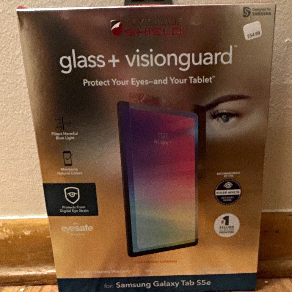 InvisibleShield Glass+ VisionGuard Clear Screen Protector Samsung Galaxy Tab S5e