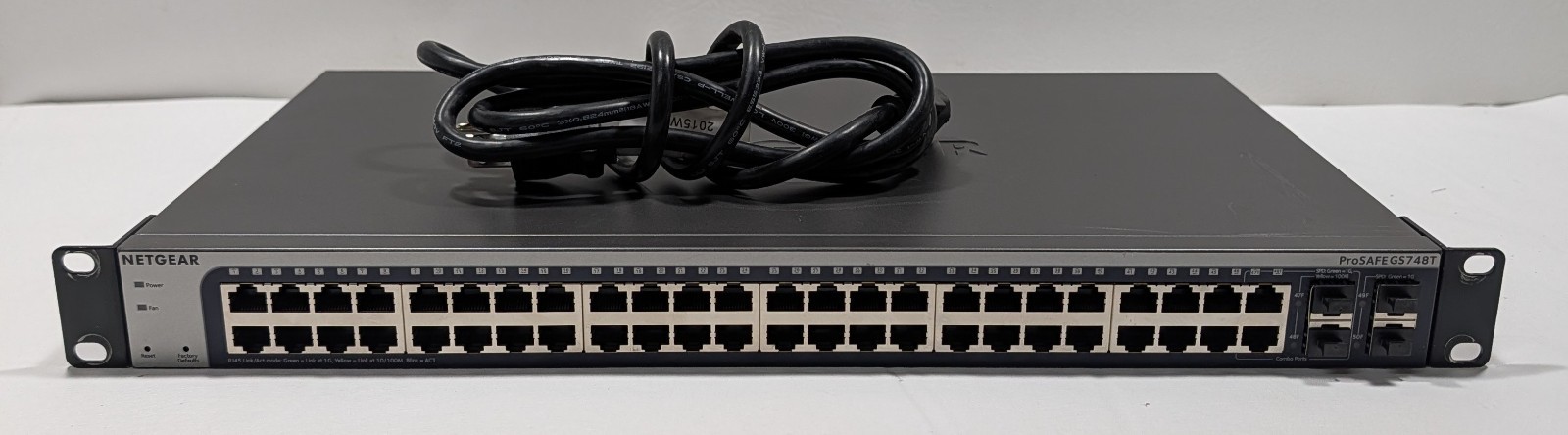 NETGEAR ProSAFE GS748T 48-port Gigabit Smart Managed Switch w/ Power Cord 
