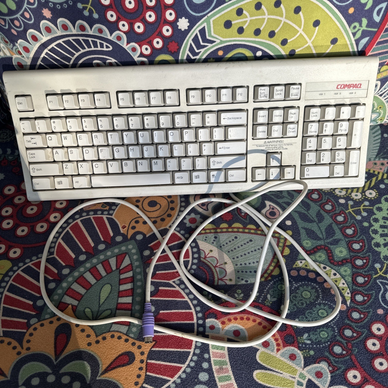 Vintage Compaq Computer Keyboard PS/2 Wired Model KB-3923 294318-006 Retro