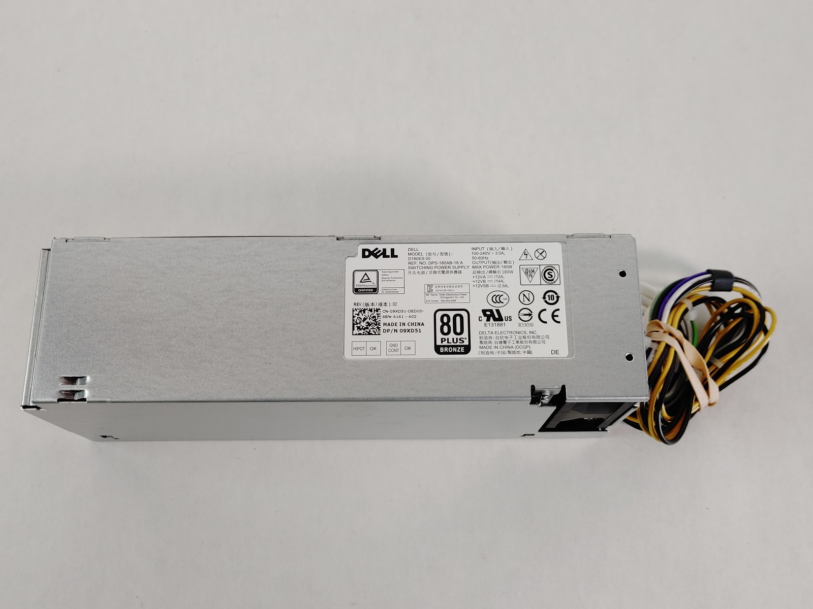 Dell OptiPlex 3040 SFF 8 Pin 180W Desktop Power Supply 9XD51