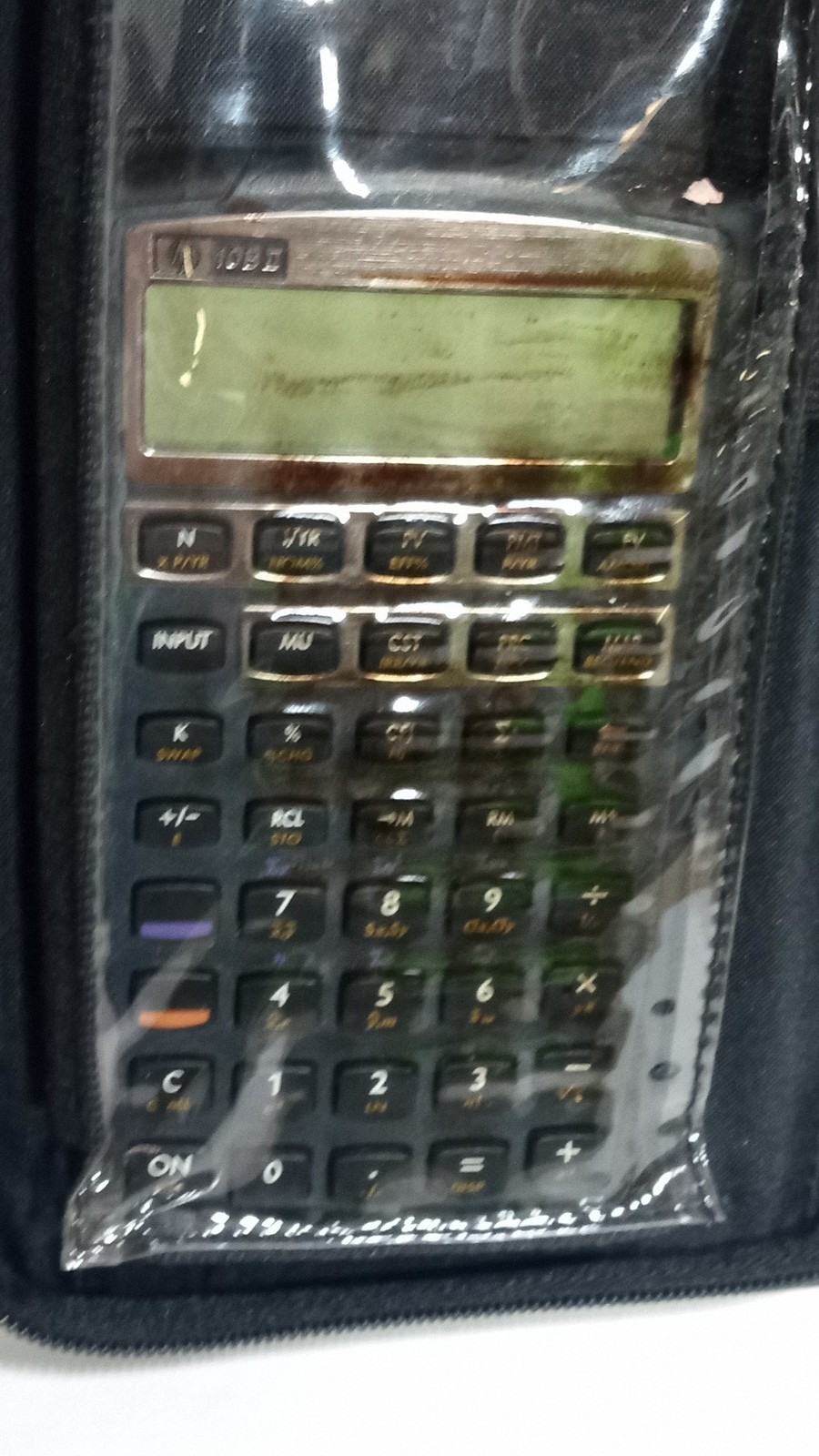 HP 10BII Financial Calculator with OfficeMax Zippered Case & Notepad Vintage