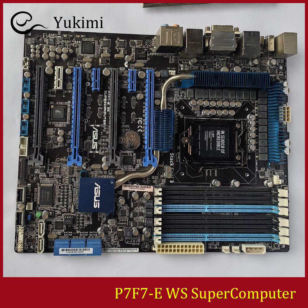 FOR ASUS P7F7-E WS SuperComputer DDR3*6 Socket 1156 32GB Ｍotherboard Test OK