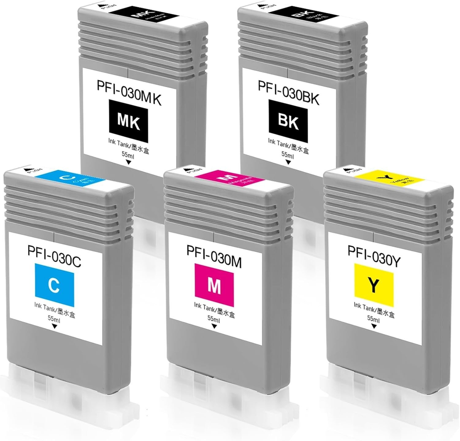 PFI-030 Ink Cartridge 5 Pack 55mL for Canon imagePROGRAF TA-20 TA-30