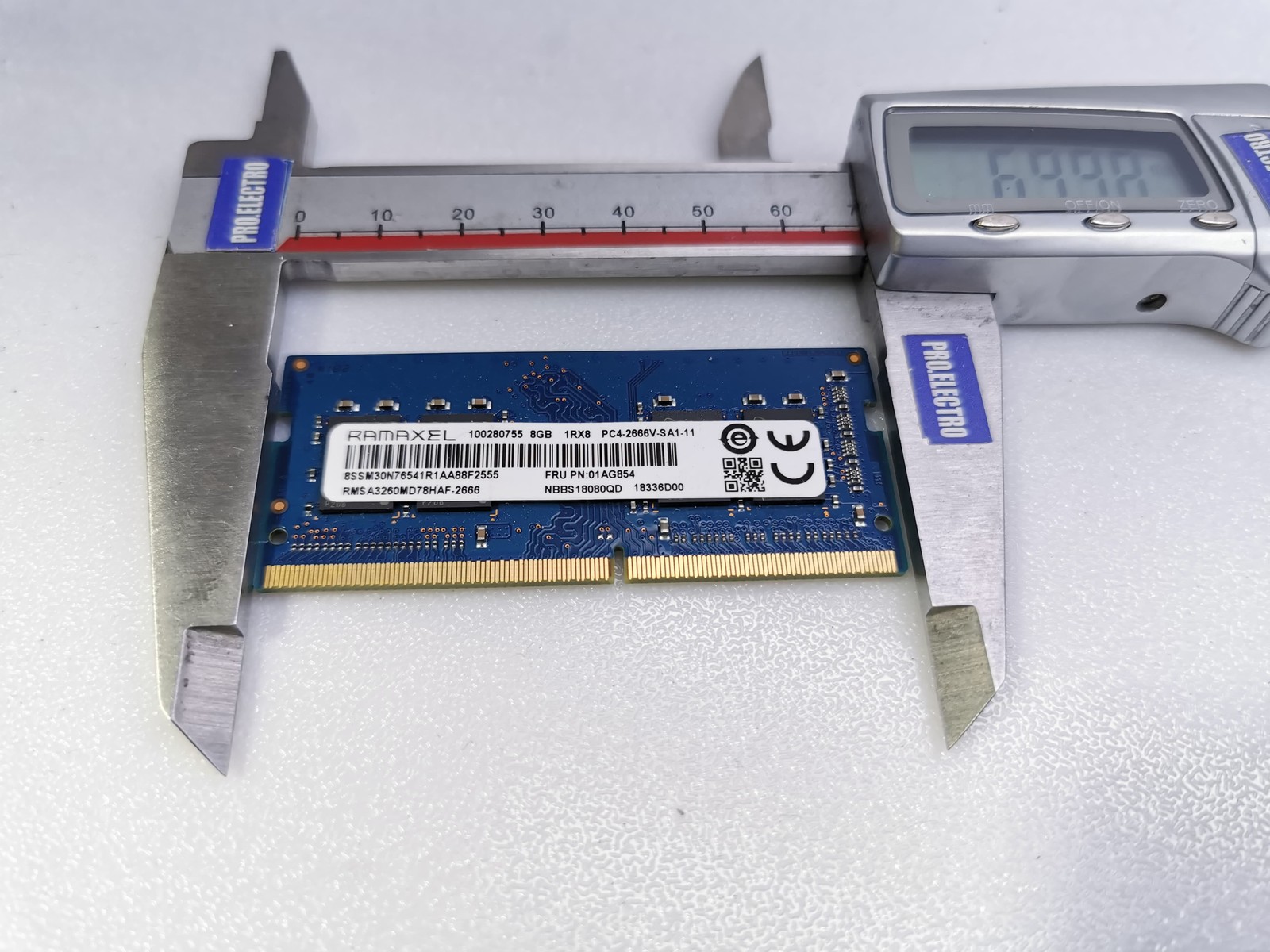PRO ELECTRO RAM Memory Stick RAMAXEL RMSA3260MD78HAF-2666 8Gb 1Rx8 PC4-2666