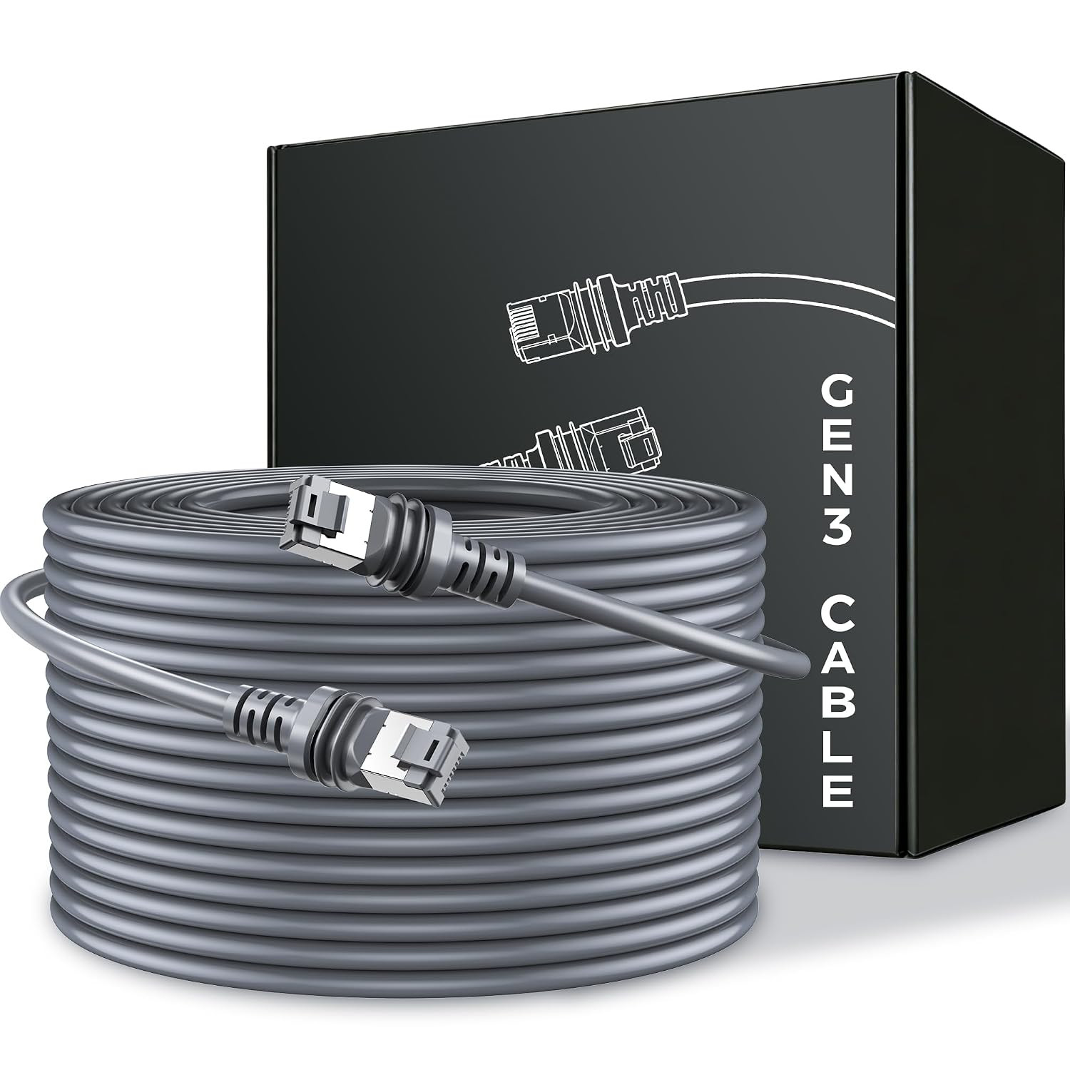 200FT Starlink Gen3 Cable,For Starlink Rectangular Satellite V3