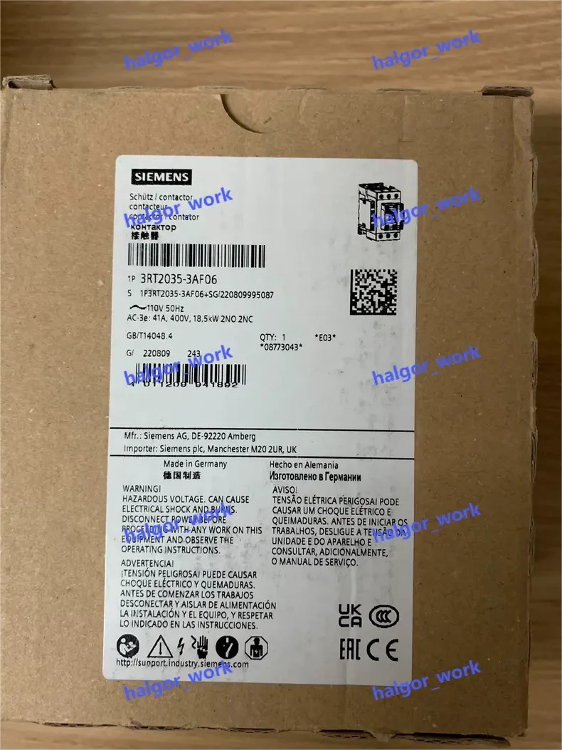 1PCS NEW 3RT2035-3AF06 VIA DHL/UPS #YY️️