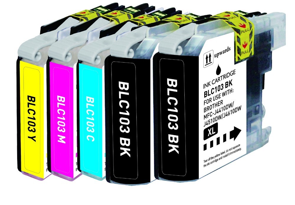 5PK XL Replacement Ink Set fits Brother LC103 MFC-J470DW MFC-J475DW MFC-J875DW