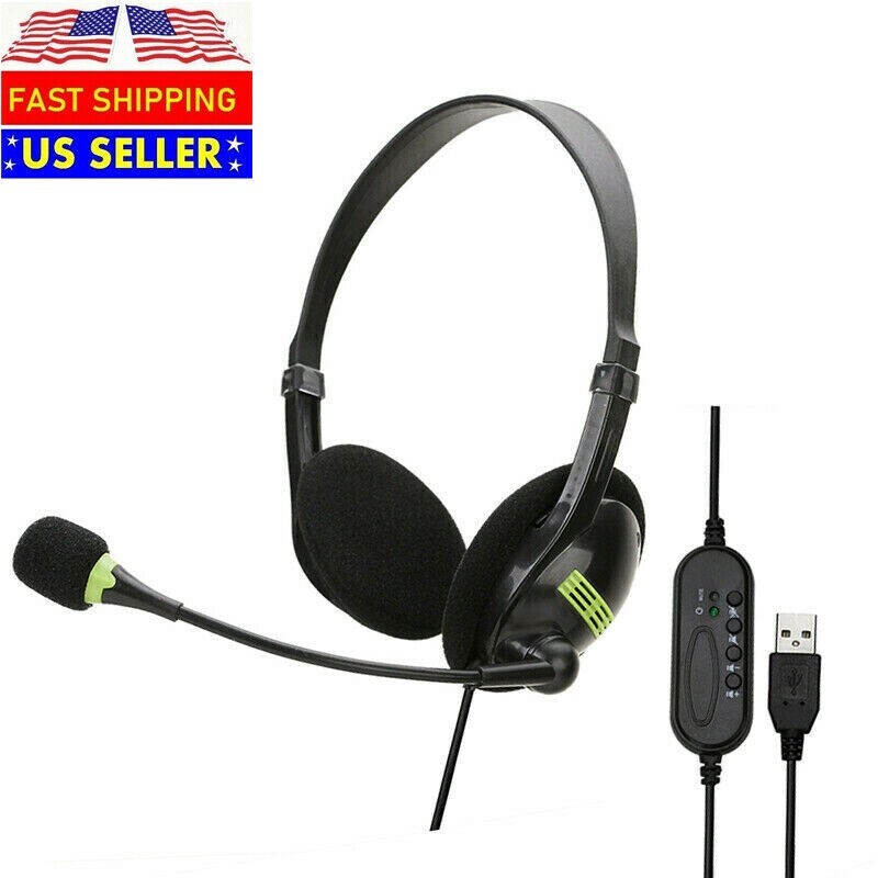 USB Headphone with Microphone and Volume Control