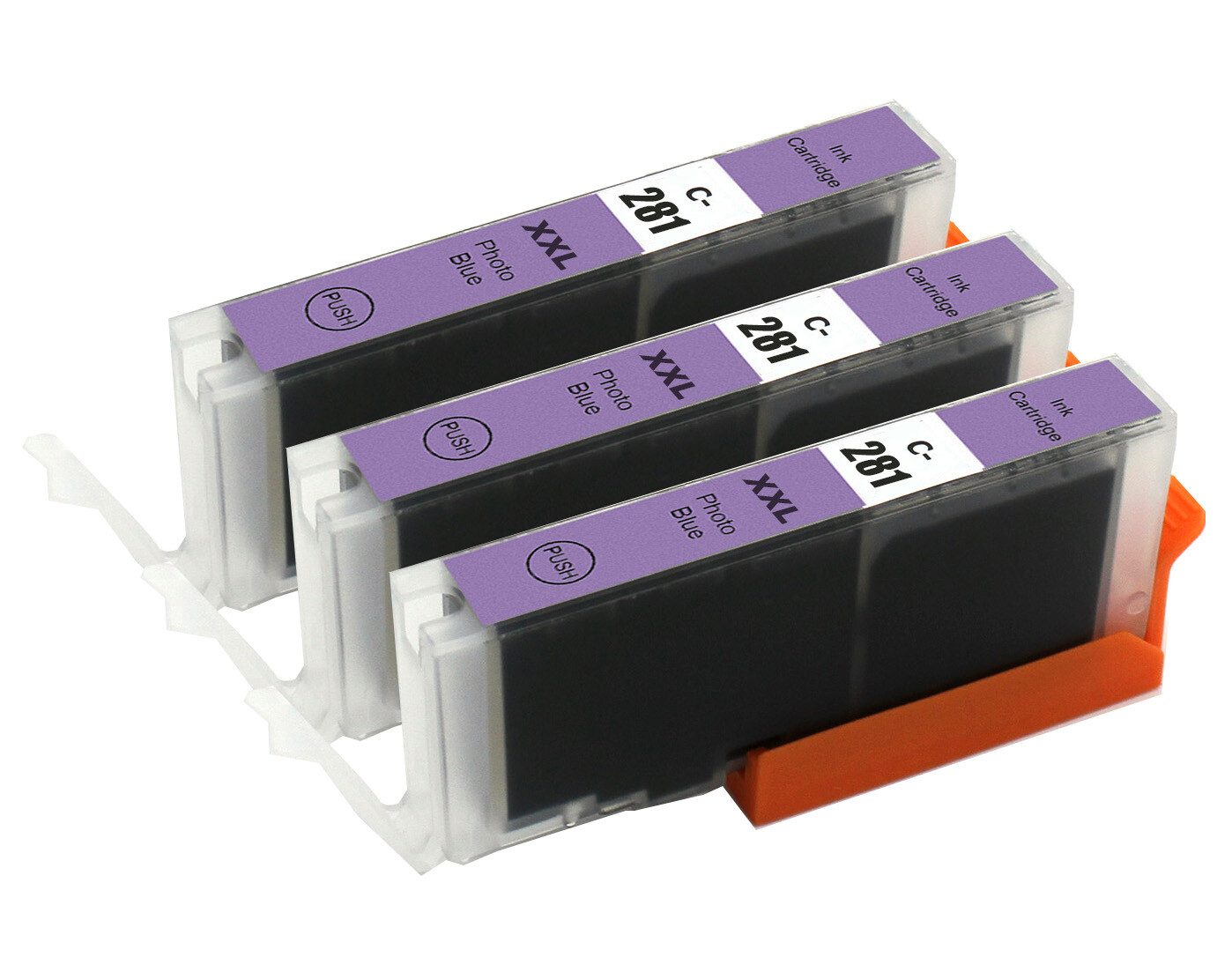 3PK Photo BLUE CLI-281XXL Ink Tank  use for Canon TS8120 TS8220 TS8320 TS9120