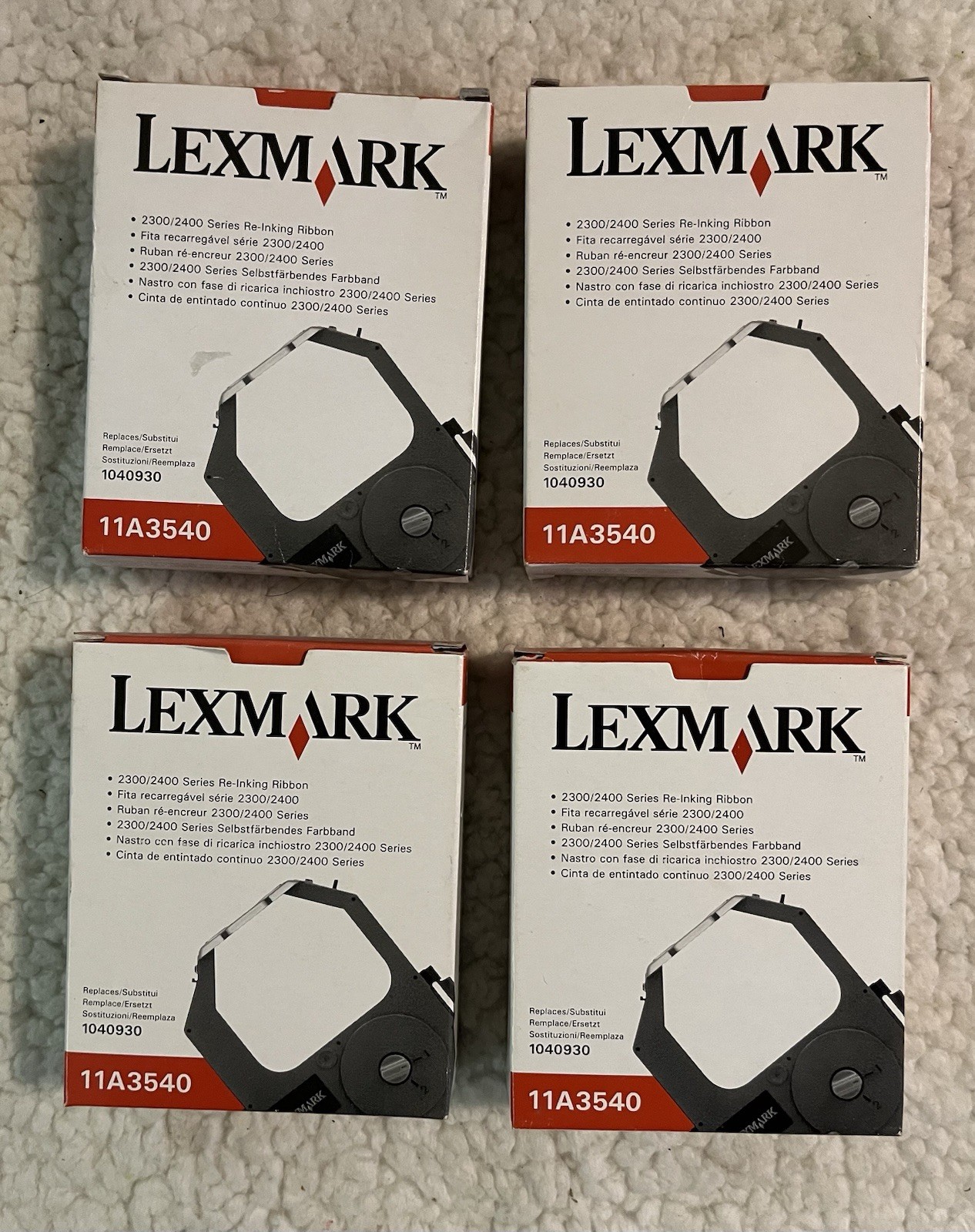 Lexmark 11A3540 Printer Ribbon 2300 2400 Series Re-inking Ribbon NEW Lot Of 3
