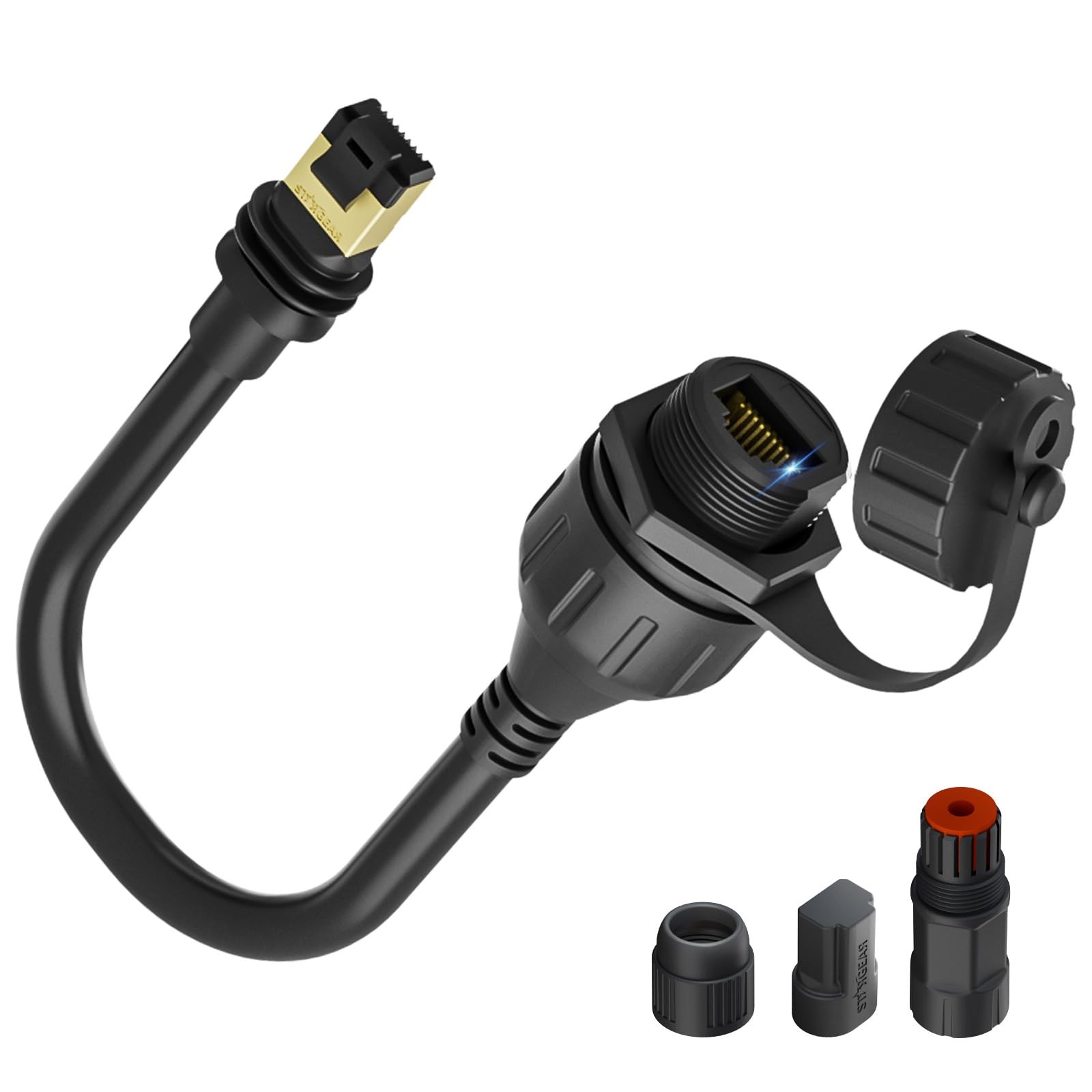STARGEAR for Starlink Ethernet Adapter, RJ45 Cable SPX-RJ45-V3-1pcs, Black