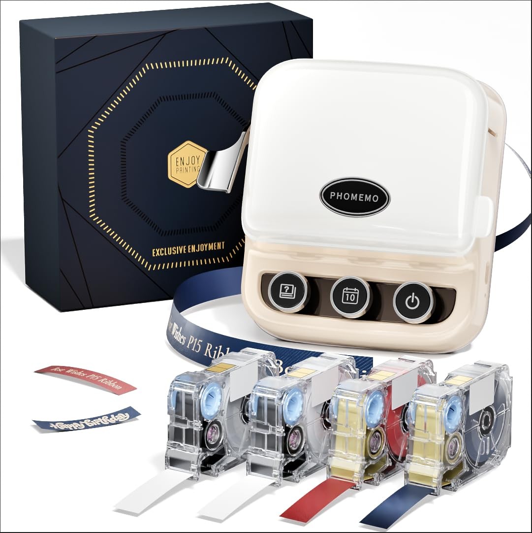 Phomemo P15 Ribbon Printer Label Maker Machine