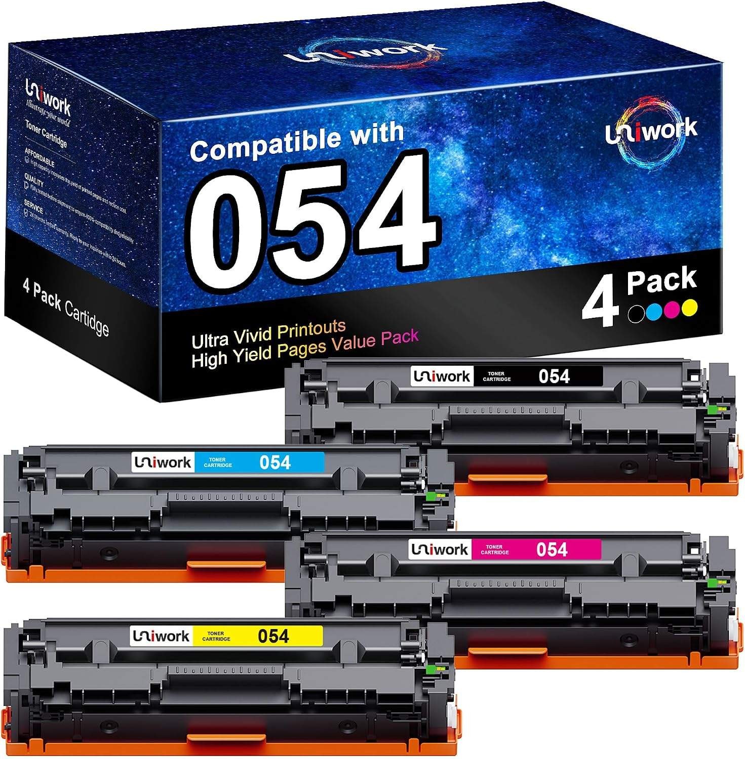 Uniwork Compatible Toner Cartridge Replacement for Canon 054 Cartridge EXPIRED 1