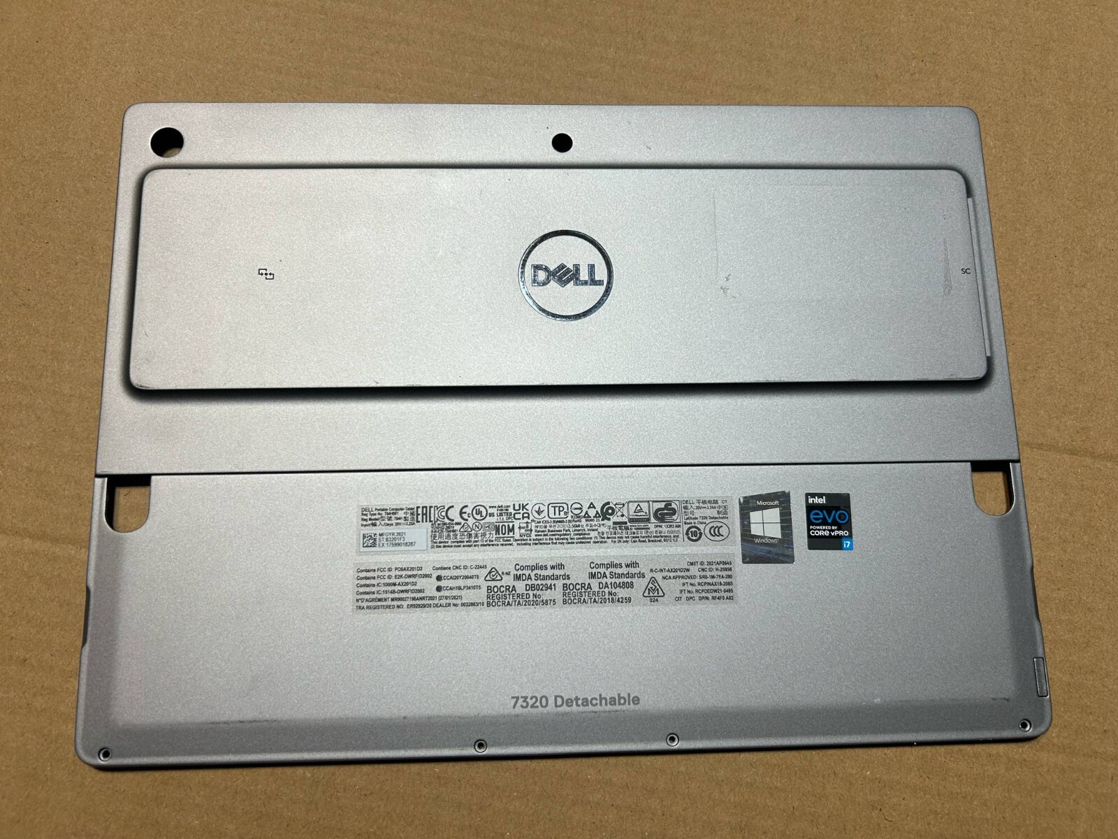 DELL latitude 7320 Detachable LCD Top Rear Cover Extras YN8P6 JDVG5 0JDVG5