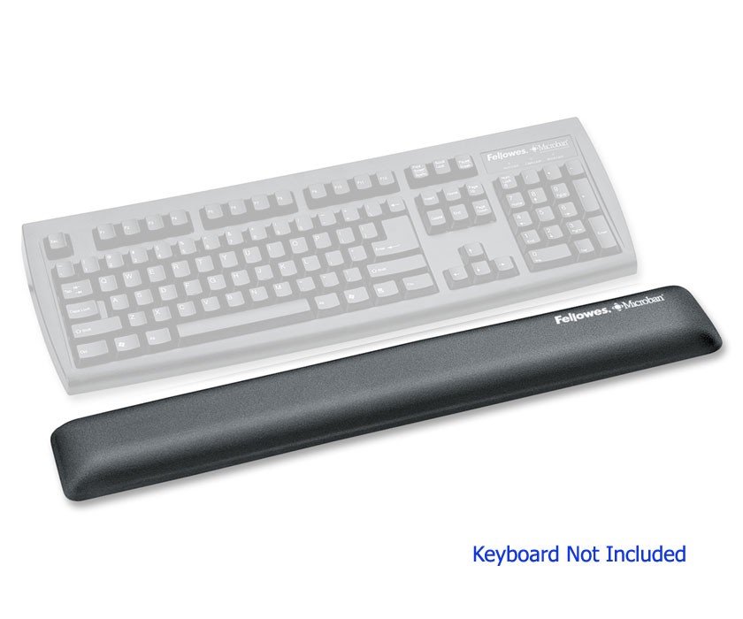 Fellowes Wrist Support with Microban Protection - Graphite - Gel, Polyester