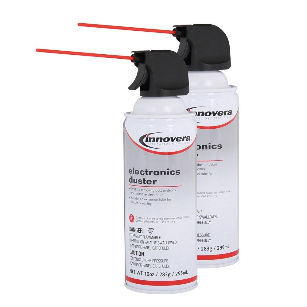 Innovera Compressed Air Duster Cleaner, 10 oz Can, 2/Pack