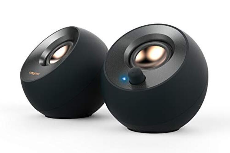 Pebble V2 - Minimalistic 2.0 USB-C Powered Desktop 2.0 USB-C Speaker (Black)