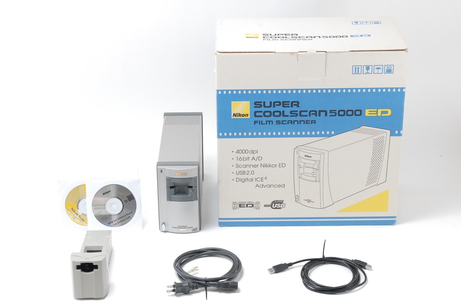 Tested[Top MINT] Nikon Super Coolscan LS-5000 ED Film Scanner w/SA-21 From JAPAN